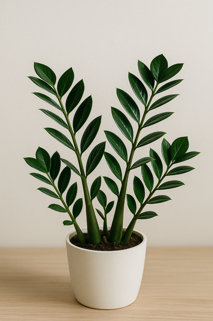 Lush indoor plant arrangement